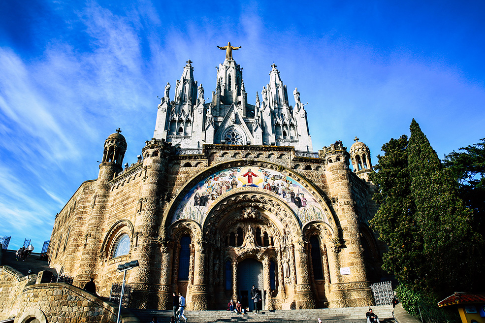 Kirche Temple of the Sacred Heart of Jesus in Barcelona El Tibidabo