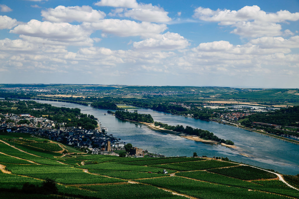 Rüdesheim Tipps - Aussicht vom Niederwalddenkmal auf den Rhein
