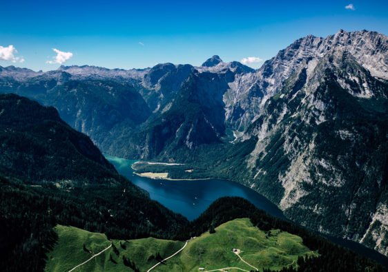 Berchtesgaden: Aussicht vom Jenner auf den Königssee.