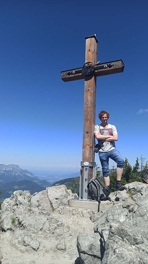 Berchtesgaden: Am Gipfelkreuz vom Jenner