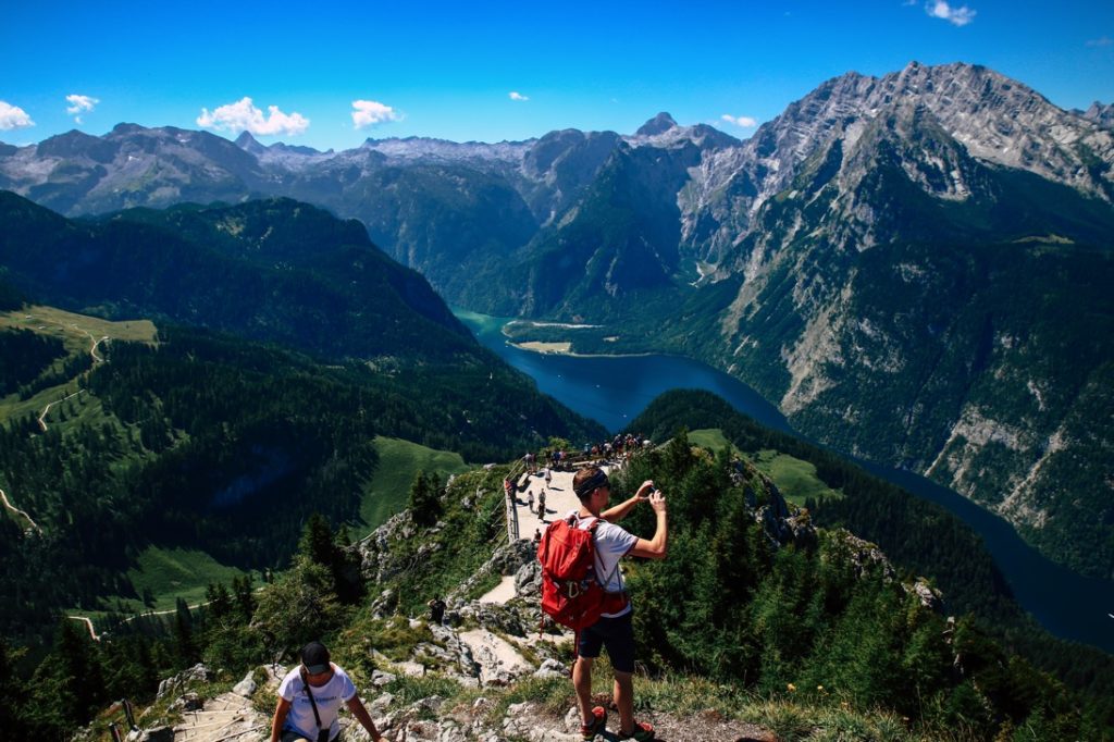 Berchtesgaden: Gipfel vom Jenner mit Aussicht auf den Königssee
